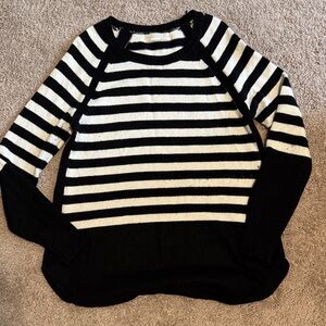 Anthropologie Classic Black and White Striped Sweater